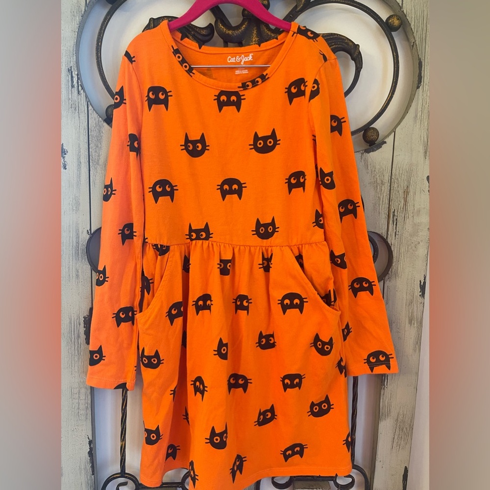 Halloween girls dress and zip up jacket